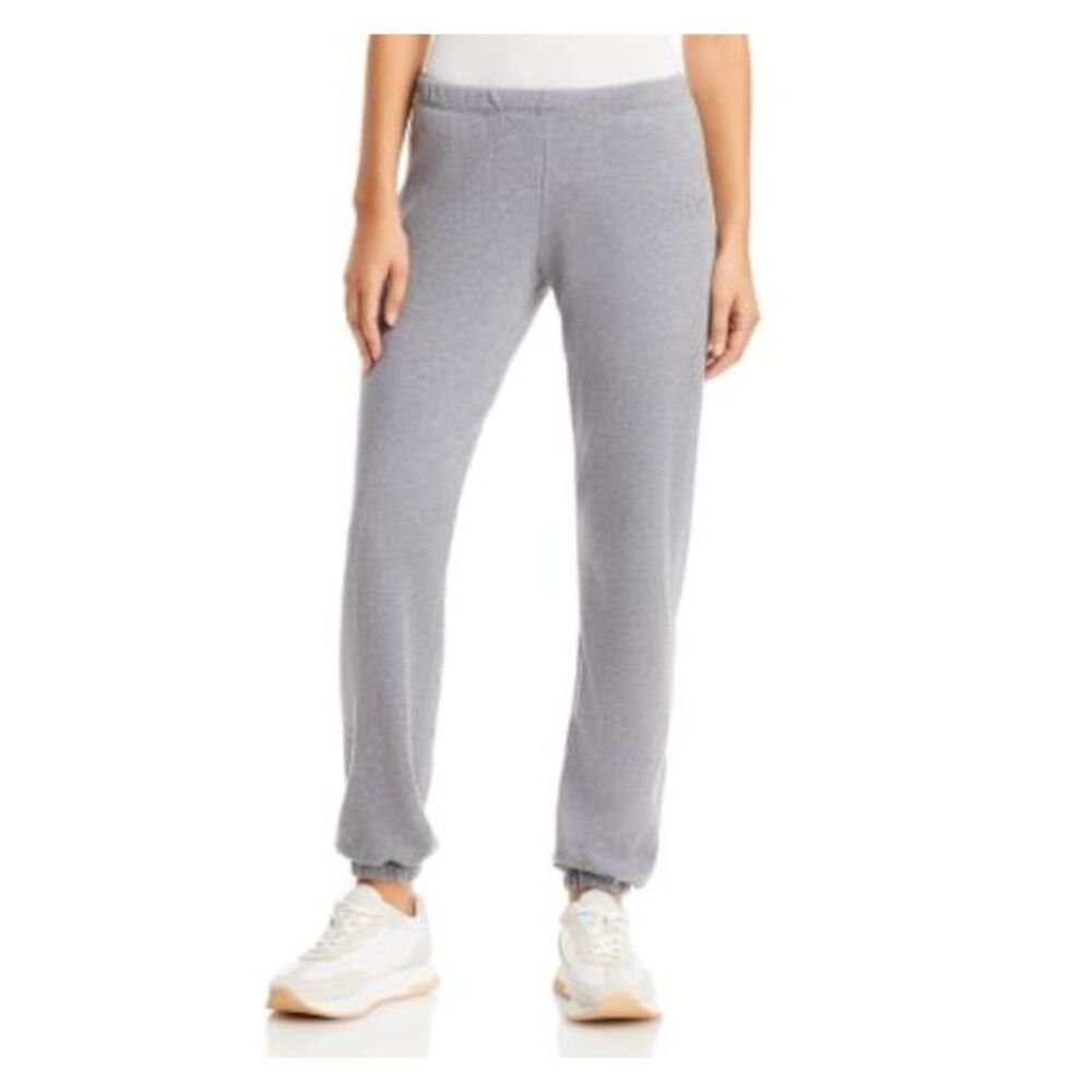 WSLY Womens Gray Ribbed Drawstring Waist Jogger Heather Active Wear Pants M